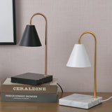 AromaGlow Retro Marmeren Aromatherapie Waxlamp – Creatieve Dimbare Geurkaars