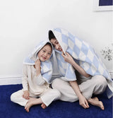 SoftRhomb Luxe Geometrische Handdoek – Superzacht