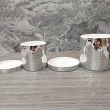 DiscoGlow Spiegelende Keramische Plantenpot – Retro Disco Ball Bloempot voor Binnendecoratie