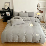 WaffleComfort 4-delige Wafeltextuur Beddengoedset – Zacht, Modern