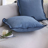 NordicBlauw Geplooide Kussenhoes 45x45