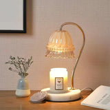 AromaGlow Retro Marmeren Aromatherapie Waxlamp – Creatieve Dimbare Geurkaars