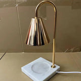 AromaGlow Retro Marmeren Aromatherapie Waxlamp – Creatieve Dimbare Geurkaars