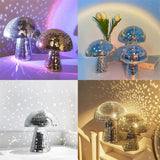 DiscoShroom Spiegelende Paddenstoel Ornament – Moderne Disco Ball Decoratie van Glas