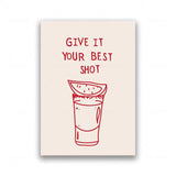 RedHeart Minimalistische Keuken Canvas – Moderne Cocktail & Quote Wanddecoratie