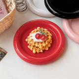 NordicDelight Ronde Keramische Dikke Rand Bord