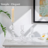 LumiÉclat 3-Delige Glazen Tafeldecor Set