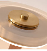 Andi Franse Walnoot Glazen Tafellamp