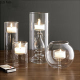 Creatieve hittebestendige glazen kaarsenhouder