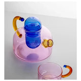 PrismaBrew Hittebestendige Glazen Theepot & Drinkbeker