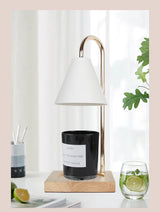 AromaGlow Retro Marmeren Aromatherapie Waxlamp – Creatieve Dimbare Geurkaars
