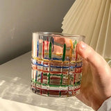 CrystalWeave Kleurrijk Handbeschilderd Kristallen Glas – Europees Vintage Whiskey & Juice Glas