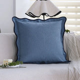 NordicBlauw Geplooide Kussenhoes 45x45