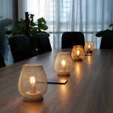 LumiFest Draagbare Witte Metalen Tafellamp