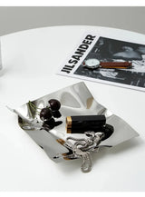 NordiLux Irreguliere RVS Sieraden- & Fruittray – Scandinavische Design Opberg- en Decoratieschaal