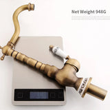 AntiqFlow Premium Messing Keukenarmatuur – Klassieke Kraan met Keramische Hendel & 360° Draaibare Uitloop