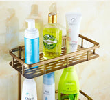 RegalBronze Luxe Hoekrek – Antiek Messing Wandplank voor Badkameropslag