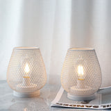 LumiFest Draagbare Witte Metalen Tafellamp