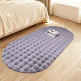 Luxueus Faux Konijnenvacht Ovaal Vloerkleed – Extra Pluche Bubble Velvet Tapijt