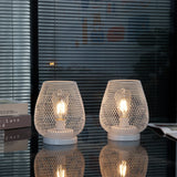 LumiFest Draagbare Witte Metalen Tafellamp