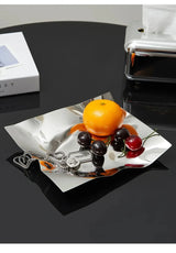 NordiLux Irreguliere RVS Sieraden- & Fruittray – Scandinavische Design Opberg- en Decoratieschaal