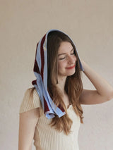 Luxe gestreepte gekamde katoenen handdoek