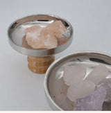 Nordic Luxe Aromatherapie Dienblad – Roestvrijstalen Decoratie Tray met Edelsteen Elementen