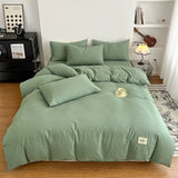 WaffleComfort 4-delige Wafeltextuur Beddengoedset – Zacht, Modern