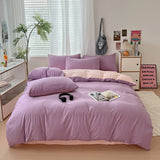 WaffleComfort 4-delige Wafeltextuur Beddengoedset – Zacht, Modern