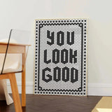 QuoteCraft Esthetische Typografie Canvas – Trendy Handgeschreven Quote Wanddecoratie voor Modern Interieur