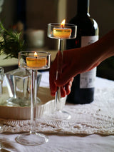 CrystalGlow Luxe Glazen Theelichthouder Set