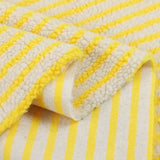 Fijn Gestreepte Jacquard Lamsvacht Stof – Sneldrogende & Ademende DIY Kinderkleding- en Accessoire Stof