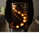 Elegant Aurora Grote Glazen Kandelaar – Luxe Transparante Candle Holder