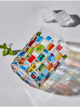 CrystalWeave Kleurrijk Handbeschilderd Kristallen Glas – Europees Vintage Whiskey & Juice Glas