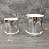 DiscoGlow Spiegelende Keramische Plantenpot – Retro Disco Ball Bloempot voor Binnendecoratie