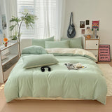 WaffleComfort 4-delige Wafeltextuur Beddengoedset – Zacht, Modern