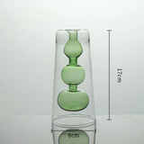 FloraLume Creatieve Glazen Bloemenvaas – Elegante Decoratieve Hydrocultuur Fles voor Woning, Kantoor en Bruiloft