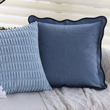 NordicBlauw Geplooide Kussenhoes 45x45