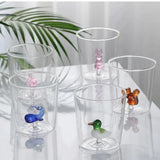 FloraPaw 3D Artistiek Glazen Drinkglas
