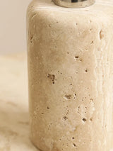 Wabi-Sabi Luxe Badkamer Set – Keramiek & Travertijn