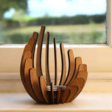 LotaVéa Houten Lotus Theelichthouder