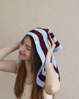 Luxe gestreepte gekamde katoenen handdoek