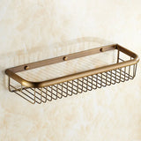 RegalBronze Luxe Hoekrek – Antiek Messing Wandplank voor Badkameropslag