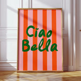 CiaoBella Saliegroen Typografie Canvas – Trendy Aesthetic Keuken & Woondecoratie