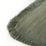 LinoFringe Set van 2 Decoratieve Linnen Lendenkussenhoezen