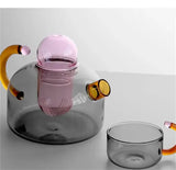 PrismaBrew Hittebestendige Glazen Theepot & Drinkbeker