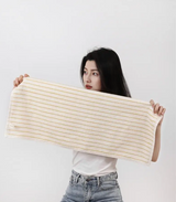 Luxe Geweven Katoenen Handdoek – Gestreepte geometrische ruit absorberende gezichts- en haarhanddoek