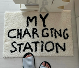 Luxe Wasbaar Letterprint Vloerkleed – Warm, Antislip