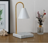 AromaGlow Retro Marmeren Aromatherapie Waxlamp – Creatieve Dimbare Geurkaars