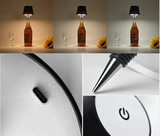VinoLux Draadloze Wijnfles LED Tafellamp – Type-C Oplaadbaar